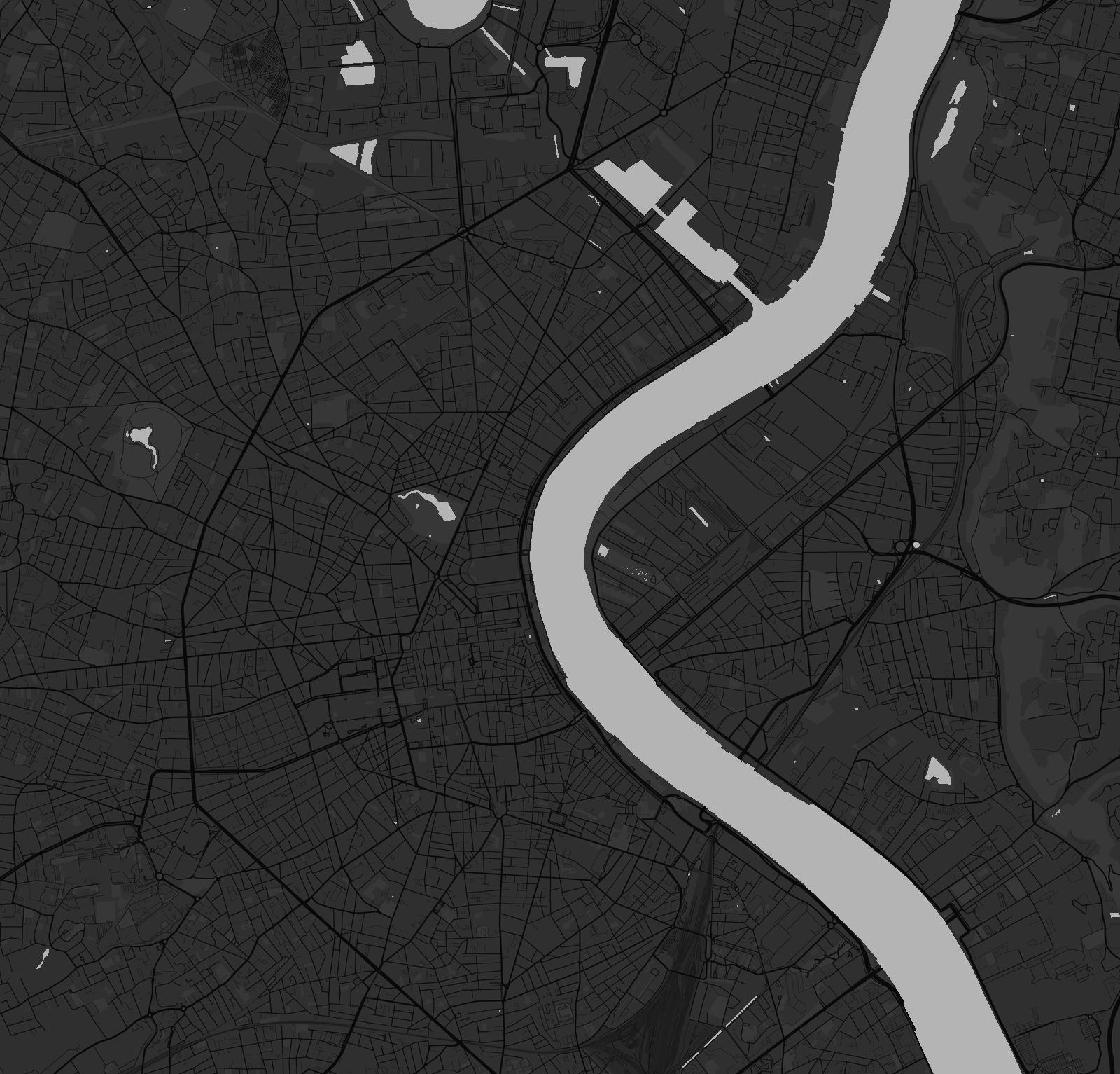 Le plan de Bordeaux utilisé sur le site de Mouna, sans repère de son établissement