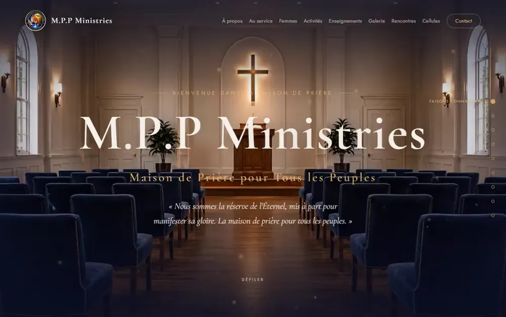 Vue 2 du projet M.P.P Ministries