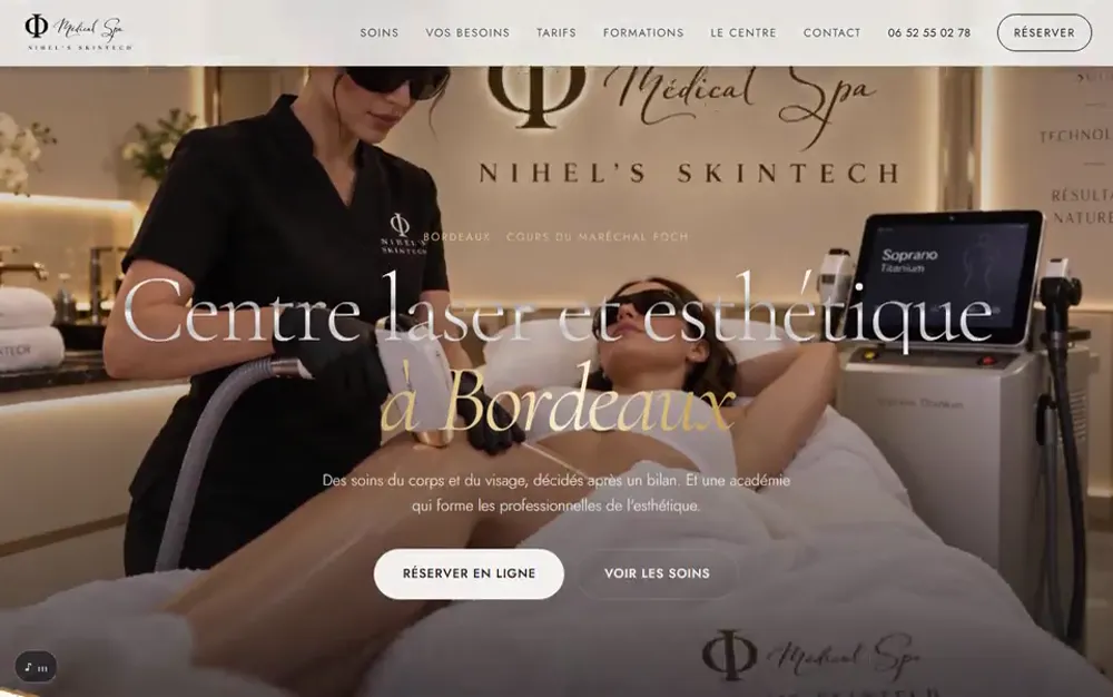 Vue 2 du projet Nihel’s Skintech