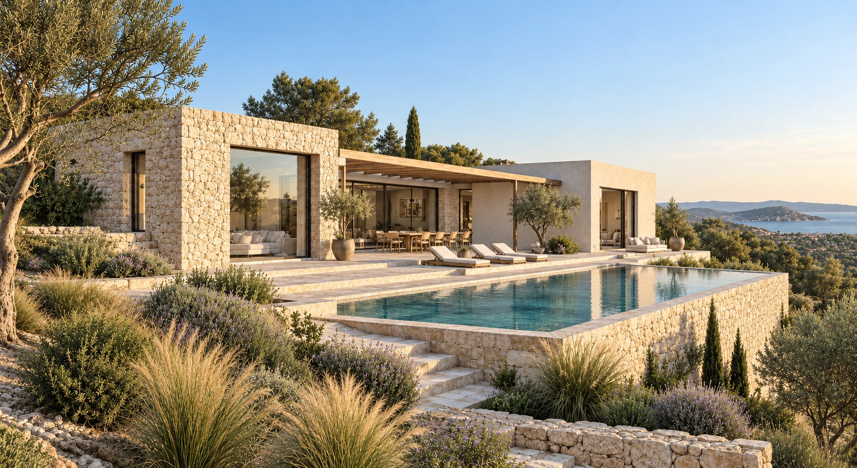 Villa de la maquette conceptuelle Atelier Aube